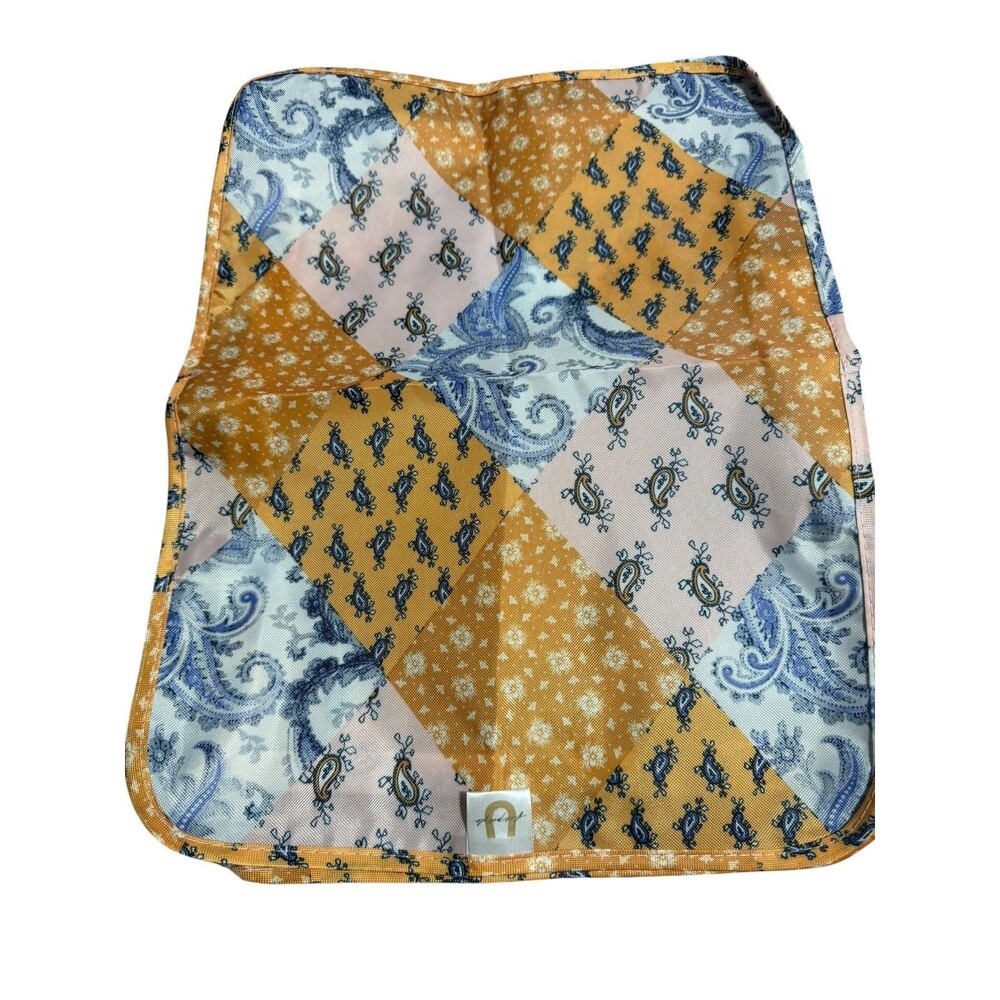 Free People Dustbag Sleeve Brown Camel Zipper Pouch Bag w/ Handle Travel Paisley